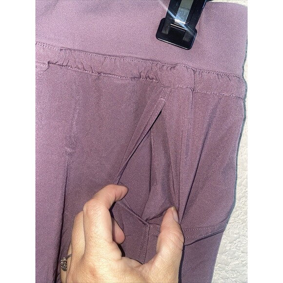 Athleta Attitude Jogger Pants Women Purple Ruched Athletic Pull On 4 Ruching - Picture 5 of 11
